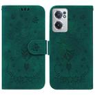 For OnePlus Nord CE 2 5G Butterfly Rose Embossed Leather Phone Case(Green) - 1