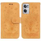 For OnePlus Nord CE 2 5G Butterfly Rose Embossed Leather Phone Case(Yellow) - 1