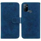 For OnePlus Nord N100 Butterfly Rose Embossed Leather Phone Case(Blue) - 1