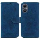 For OnePlus Nord N20 5G Butterfly Rose Embossed Leather Phone Case(Blue) - 1