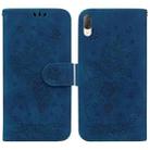 For Sony Xperia L3 Butterfly Rose Embossed Leather Phone Case(Blue) - 1