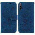 For Sony Xperia L4 Butterfly Rose Embossed Leather Phone Case(Blue) - 1