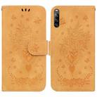 For Sony Xperia L4 Butterfly Rose Embossed Leather Phone Case(Yellow) - 1