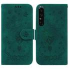 For Sony Xperia 1 IV Butterfly Rose Embossed Leather Phone Case(Green) - 1
