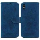 For Sony Xperia Ace III Butterfly Rose Embossed Leather Phone Case(Blue) - 1