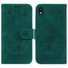 For Sony Xperia Ace III Butterfly Rose Embossed Leather Phone Case(Green) - 1