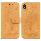 For Sony Xperia Ace III Butterfly Rose Embossed Leather Phone Case(Yellow) - 1