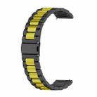 For Huawei GT 3 Pro 46mm Three-bead Metal Steel Watch Band(Black Gold Single) - 1