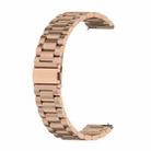 For Huawei GT 3 Pro 46mm Three-bead Metal Steel Watch Band(Rose Gold) - 1