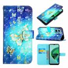 For Xiaomi Redmi 10 Prime+ 5G/Redmi Note 11E 3D Painting Horizontal Flip Leather Case(Golden Butterfly) - 1