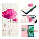 For Xiaomi Redmi 10 Prime+ 5G/Redmi Note 11E 3D Painting Horizontal Flip Leather Case(A Flower) - 1