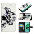 For Xiaomi Redmi 10 Prime+ 5G/Redmi Note 11E 3D Painting Horizontal Flip Leather Case(Skull) - 1