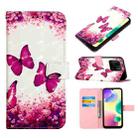 For Xiaomi Redmi 10A 3D Painting Horizontal Flip Leather Case(Rose Butterfly) - 1