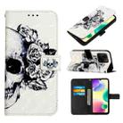 For Xiaomi Redmi 10A 3D Painting Horizontal Flip Leather Case(Skull) - 1