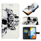 For Xiaomi Redmi 10C 4G Global/Redmi 10 India 3D Painting Horizontal Flip Leather Case(Skull) - 1