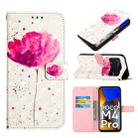 For Xiaomi Poco M4 Pro 4G 3D Painting Horizontal Flip Leather Case(A Flower) - 1