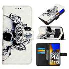 For Xiaomi Poco M4 Pro 4G 3D Painting Horizontal Flip Leather Case(Skull) - 1