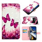 For Xiaomi Poco X4 Pro 5G 3D Painting Horizontal Flip Leather Case(Rose Butterfly) - 1