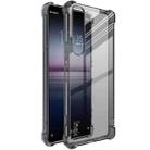 For Sony Xperia 1 IV imak All-inclusive Shockproof Airbag TPU Case with Screen Protector(Transparent Black) - 1