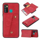 For Infinix Hot 9 / Note 7 Lite Double Buckle Card Slots Magnetic Phone Case(Red) - 1