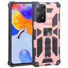 For Xiaomi Redmi Note 11 Pro 4G / 5G Global Armor Kickstand TPU + PC Magnetic Phone Case(Rose Gold) - 1