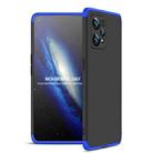 For OPPO Realme 9 Pro+ GKK Three Stage Splicing Full Coverage PC Case(Black Blue) - 1