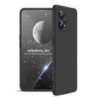 For OPPO Realme 9 Pro+ GKK Three Stage Splicing Full Coverage PC Case(Black) - 1