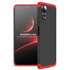 For Xiaomi Redmi Note 11 Pro 4G / 5G Global GKK Three Stage Splicing Full Coverage PC Case(Black Red) - 1