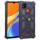 For Xiaomi Redmi 9C / 10A Armor Kickstand TPU + PC Magnetic Phone Case(Black) - 1