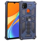 For Xiaomi Redmi 9C / 10A Armor Kickstand TPU + PC Magnetic Phone Case(Blue) - 1