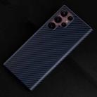 For Samsung Galaxy S22 Ultra 5G Carbon Fiber Shockproof Phone Case(Navy Blue) - 1