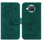 For Xiaomi Mi 10T Lite 5G / Redmi Note 9 Pro 5G Butterfly Rose Embossed Leather Phone Case(Green) - 1