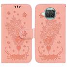 For Xiaomi Mi 10T Lite 5G / Redmi Note 9 Pro 5G Butterfly Rose Embossed Leather Phone Case(Pink) - 1