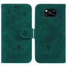 For Xiaomi Poco X3 NFC / Poco X3 Pro Butterfly Rose Embossed Leather Phone Case(Green) - 1