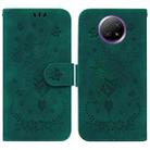 For Xiaomi Redmi Note 9T / Note 9 5G Chinese Butterfly Rose Embossed Leather Phone Case(Green) - 1