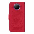 For Xiaomi Redmi Note 9T / Note 9 5G Chinese Butterfly Rose Embossed Leather Phone Case(Red) - 3