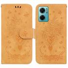 For Xiaomi Redmi 10 5G / Note 11E Butterfly Rose Embossed Leather Phone Case(Yellow) - 1