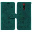 For Xiaomi Redmi 8 / 8A Butterfly Rose Embossed Leather Phone Case(Green) - 1