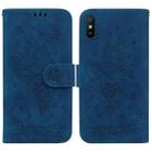 For Xiaomi Redmi 9A Butterfly Rose Embossed Leather Phone Case(Blue) - 1