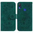 For Xiaomi Redmi Note 7 / 7S Butterfly Rose Embossed Leather Phone Case(Green) - 1