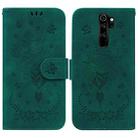 For Xiaomi Redmi Note 8 Pro Butterfly Rose Embossed Leather Phone Case(Green) - 1