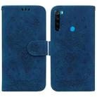 For Xiaomi Redmi Note 8T Butterfly Rose Embossed Leather Phone Case(Blue) - 1