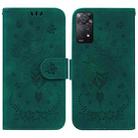 For Xiaomi Redmi Note 11 Pro 5G / 4G Foreign Butterfly Rose Embossed Leather Phone Case(Green) - 1