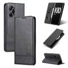 For OPPO K10 Pro AZNS Magnetic Calf Texture Flip Leather Phone Case(Black) - 1