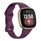 For Fitbit Versa 4 / Versa 3 / Sense Universal TPU Watch Band, Size:S(Dark Purple) - 1