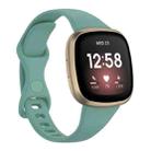 For Fitbit Versa 4 / Versa 3 / Sense Universal TPU Watch Band, Size:S(Pine Needle Green) - 1