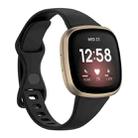For Fitbit Versa 4 / Versa 3 / Sense Universal TPU Watch Band, Size:L(Black) - 1
