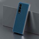 For Samsung Galaxy Z Fold3 5G Carbon Fiber Shockproof Phone Case(Navy Blue) - 1