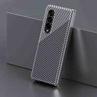 For Samsung Galaxy Z Fold3 5G Carbon Fiber Shockproof Phone Case(Black+Silver) - 1