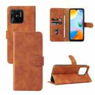 For Xiaomi Redmi 10C Skin Feel Magnetic Flip Leather Phone Case(Brown) - 1